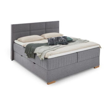 Sivá boxspring posteľ s úložným priestorom 160x200 cm Tambo – Meise Möbel - Image 8