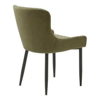 Khaki zamatová jedálenská stolička Ottowa – Unique Furniture – Obrázok 4