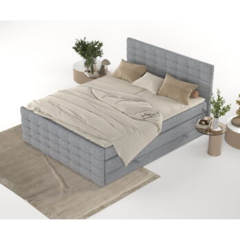 Sivá boxspring posteľ s úložným priestorom 180x200 cm Blend – Maison de Rêve – Obrázok 10