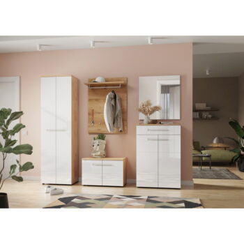 Vešiakový panel v dekore duba v prírodnej farbe Aledo – Germania - Image 4