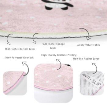 Ružový detský koberec ø 100 cm Comfort – Mila Home – Obrázok 8