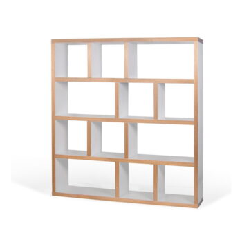 Knižnica v bielo-prírodnej farbe 150x159 cm Berlin – TemaHome - Image 2
