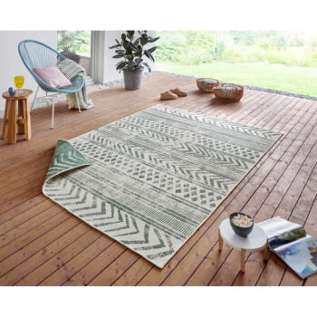 Zeleno-krémový vonkajší koberec NORTHRUGS Biri, 120 x 170 cm - Image 2