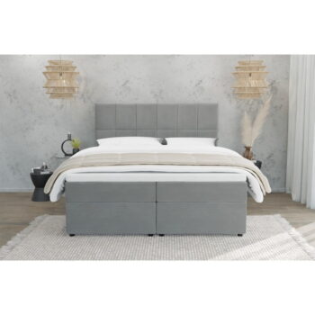 Svetlosivá boxspring posteľ s úložným priestorom 180x200 cm Flip – Ropez - Image 3