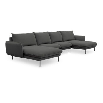 Tmavosivá pohovka do "U" Cosmopolitan Design Vienna – Obrázok 3