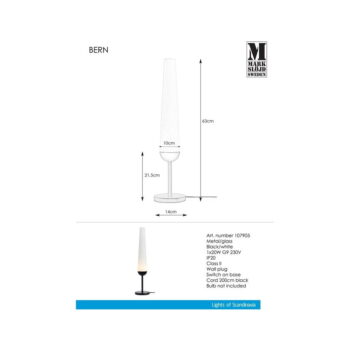 Stolová lampa s podstavcom v čiernej farbe Markslöjd Bern 1L – Obrázok 3