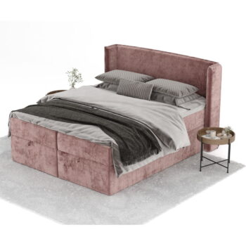 Ružová boxspring posteľ s úložným priestorom 160x200 cm Passion – Maison de Rêve - Image 8