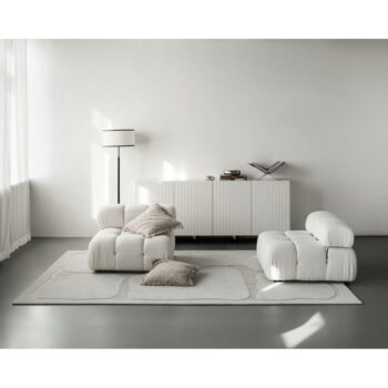 Svetlosivý vlnený koberec 200x300 cm Morphic Organica – Agnella – Obrázok 3