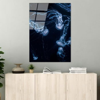 Sklenený obraz 70x100 cm Jelly Fish - Wallity - Image 2