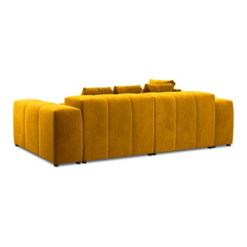 Žltá zamatová rohová pohovka (variabilná) Rome Velvet - Cosmopolitan Design - Image 4