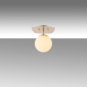 Stropné svietidlo v zlatej farbe so skleneným tienidlom 20x25 cm Well – Opviq lights - Image 3