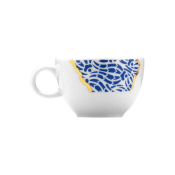 Biele/modré porcelánové šálky v súprave 6 ks 0.9 l – Hermia – Obrázok 5