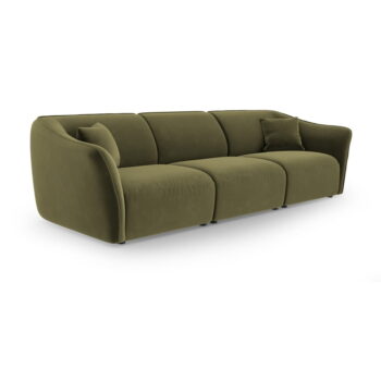 Zelená zamatová pohovka 292 cm Tokyo – Cosmopolitan Design - Image 2