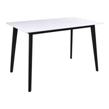 Biely jedálenský stôl s čiernou konštrukciou Bonami Essentials Vojens, 120 x 70 cm - Image 2