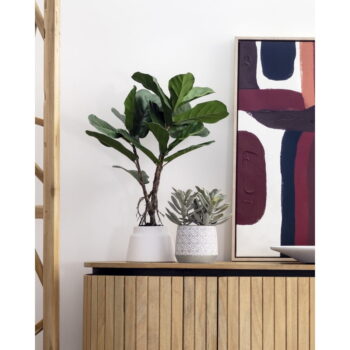 Umelý fikus (výška  60 cm) Lyrata – Kave Home - Image 5