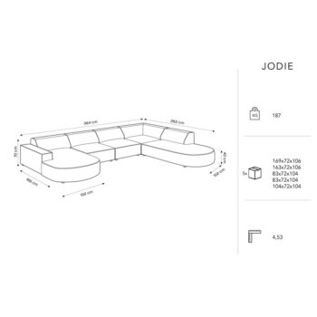 Béžová rohová pohovka z textílie bouclé (pravý roh) Jodie – Micadoni Home - Image 6