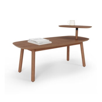 Hnedý konferenčný stolík z bukového dreva 56x120 cm Swivo – Umbra - Image 3