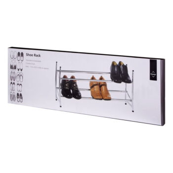 Kovový teleskopický stojan na topánky v striebornej farbe – Premier Housewares - Image 2