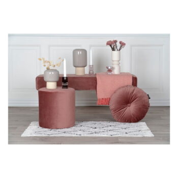 Ružová zamatová lavica Bonami Essentials Skiby – Obrázok 4