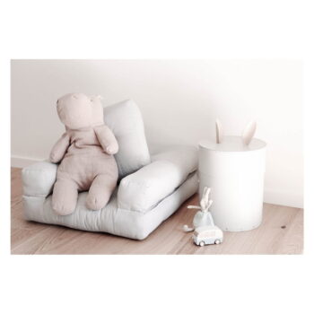 Detské rozkladacie kreslo s taburetkou Karup Design Mini Cube Natural – Obrázok 11