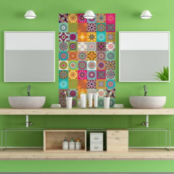 Sada 60 dekoratívnych samolepiek na stenu Ambiance Flow, 15 × 15 cm – Obrázok 6