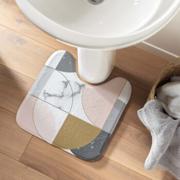 WC kúpeľňová predložka 45x45 cm Geomarbre – douceur d'intérieur – Obrázok 2