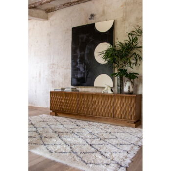 Krémový prateľný ručne tkaný vlnený koberec 140x200 cm Berber Soul – Lorena Canals - Image 9