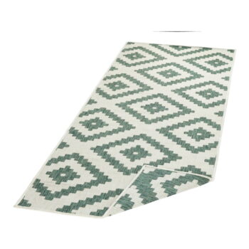 Zeleno-krémový vonkajší koberec NORTHRUGS Malta, 80 x 345 cm - Image 5