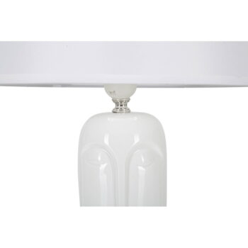 Biela keramická stolová lampa s textilným tienidlom (výška 46 cm) Statua – Mauro Ferretti - Image 3