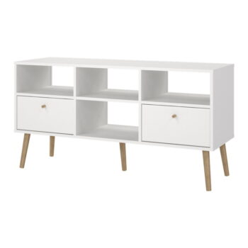 Biely TV stolík 117x61 cm Bodo – Tvilum – Obrázok 6