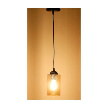 Čierne závesné svietidlo so skleneným tienidlom ø 10 cm Bistro - Candellux Lighting - Image 7