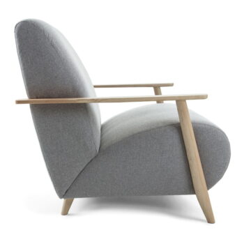 Sivé kreslo Meghan – Kave Home - Image 3