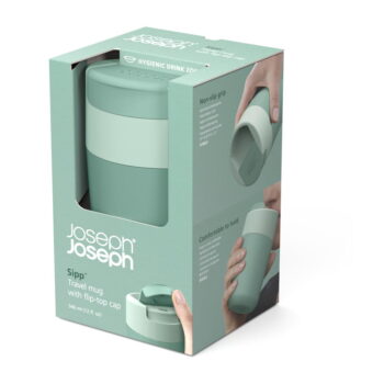 Cestovný hrnček v mentolovej farbe 340 ml Sipp – Joseph Joseph – Obrázok 5