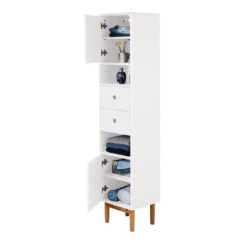Biela vysoká/závesná kúpeľňová skrinka 40x158 cm Color Bath – Tom Tailor - Image 11