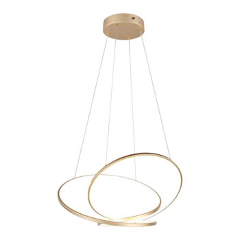 LED stmievateľné závesné svietidlo v zlatej farbe Darvin – Trio – Obrázok 2