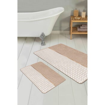 Béžové kúpeľňové predložky v súprave 2 ks 60x100 cm – Mila Home - Image 3