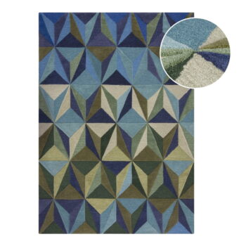 Modrý vlnený koberec 120x170 cm Reverie – Flair Rugs