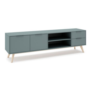 Zelenosivý TV stolík 180x53 cm Pisco – Marckeric – Obrázok 4