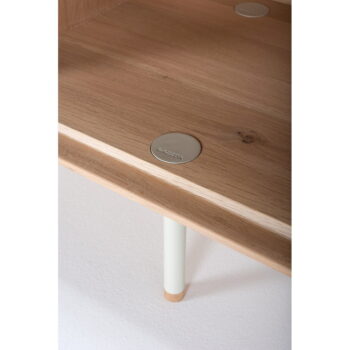TV stolík z dubového dreva v bielo-prírodnej farbe 160x48 cm Fina – Gazzda – Obrázok 7