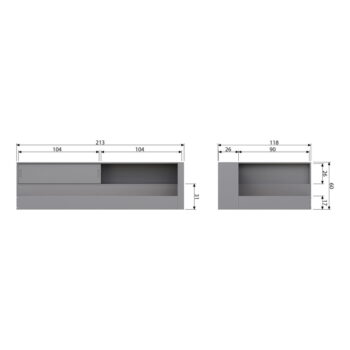 Sivá jednolôžková posteľ z borovicového dreva WOOOD Connect, 90 x 200 cm - Image 7