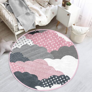 Ružovo-sivý detský koberec ø 80 cm Comfort – Mila Home - Image 7