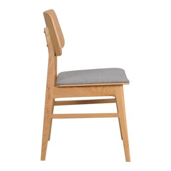 Svetlohnedá jedálenská stolička so svetlosivým sedákom Rowico Nagano – Obrázok 3