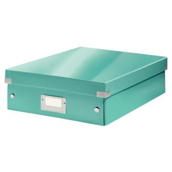 Zelený/tyrkysový kartónový úložný box s vekom 28x37x10 cm Click&Store – Leitz - Image 2