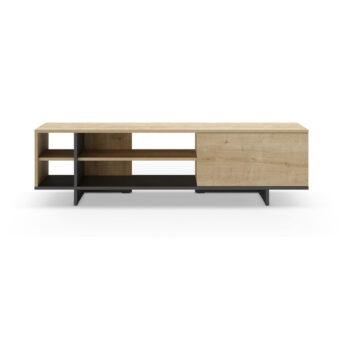 TV stolík v dekore duba v prírodnej farbe 160x44 cm Cequoia – Marckeric