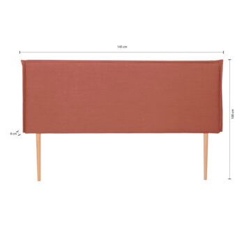 Čalúnené čelo postele v tehlovooranžovej farbe 145x100 cm Edmond – Really Nice Things - Image 5