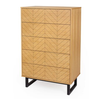 Komoda v dubovom dekore Woodman Camden Herringbone, 80 x 123 cm – Obrázok 2