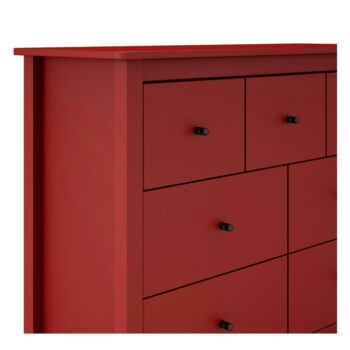 Červená nízka komoda z borovicového dreva 110x80 cm Misti – Marckeric – Obrázok 6