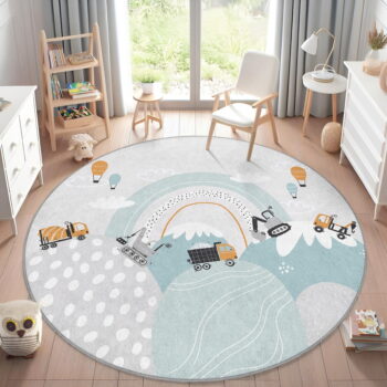 Prateľný detský koberec ø120 cm Snowy Hills – Mila Home - Image 6