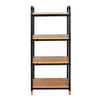 Čierny/v prírodnej farbe kovový kúpeľňový regál 42x94, 5 cm Loft – Wenko - Image 5