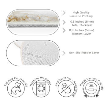 Prateľný okrúhly koberec vo svetlosivej a béžovej farbe ø 80 cm Soft and Gentle – Mila Home – Obrázok 4